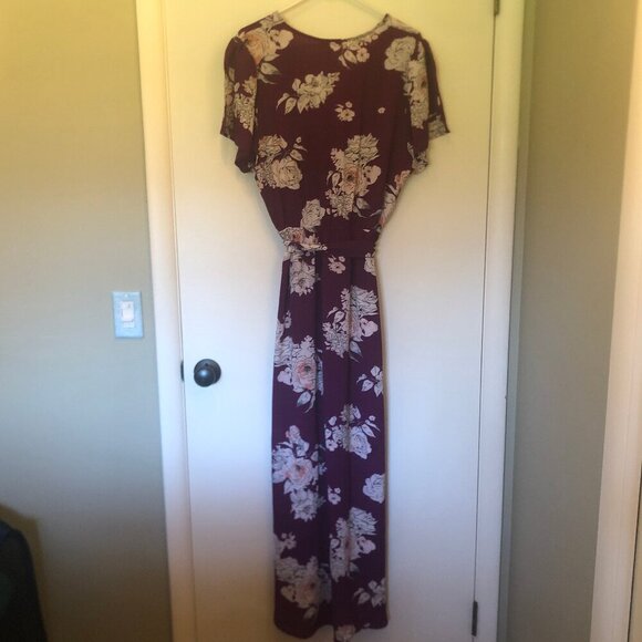 Candie's purple floral high/low dress w/ built-in shorts sz XL [juniors'] - Picture 9 of 14